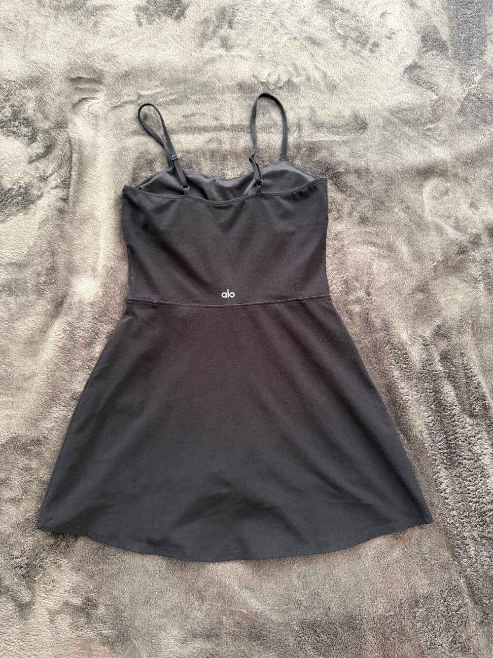 Alo Yoga Alosoft Courtside Tennis Dress - Black - Size M - Picture 8 of 8